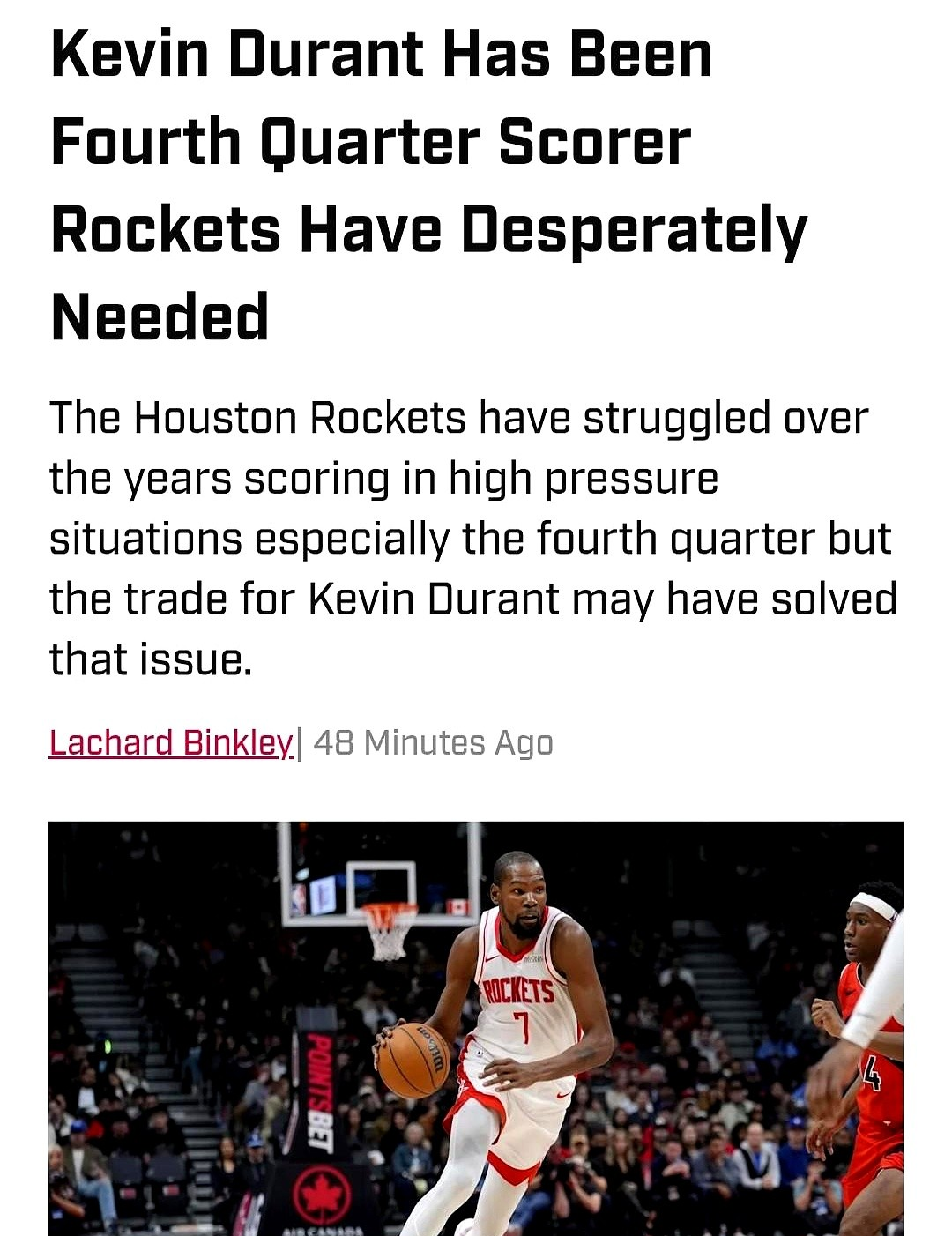 杜兰特连续十五场比赛得分超过精彩发挥冲刺阶段奥兰多魔术调整名单以备国王杯，这一次真的哈兰德新星突破纪录表现惊艳